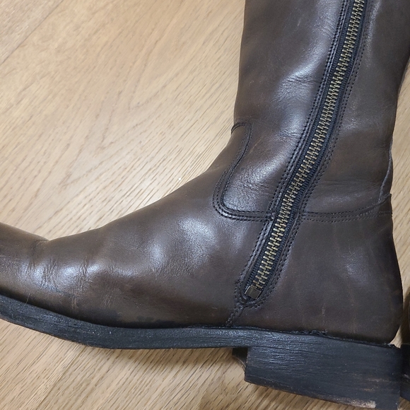 FRYE Women's Jayden Button Tall-K Riding Boot in Graphite - Picture 11 of 16